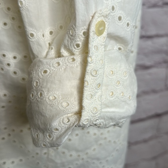 Diane von Furstenberg Eyelet Button Front Top - Picture 6 of 10